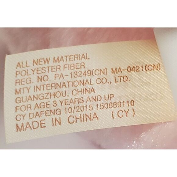 Dan Dee Pink Pig Stuffed w/Bow Plush Animal Pig Ribbed Curly Tail Super Soft Fur - Picture 13 of 14